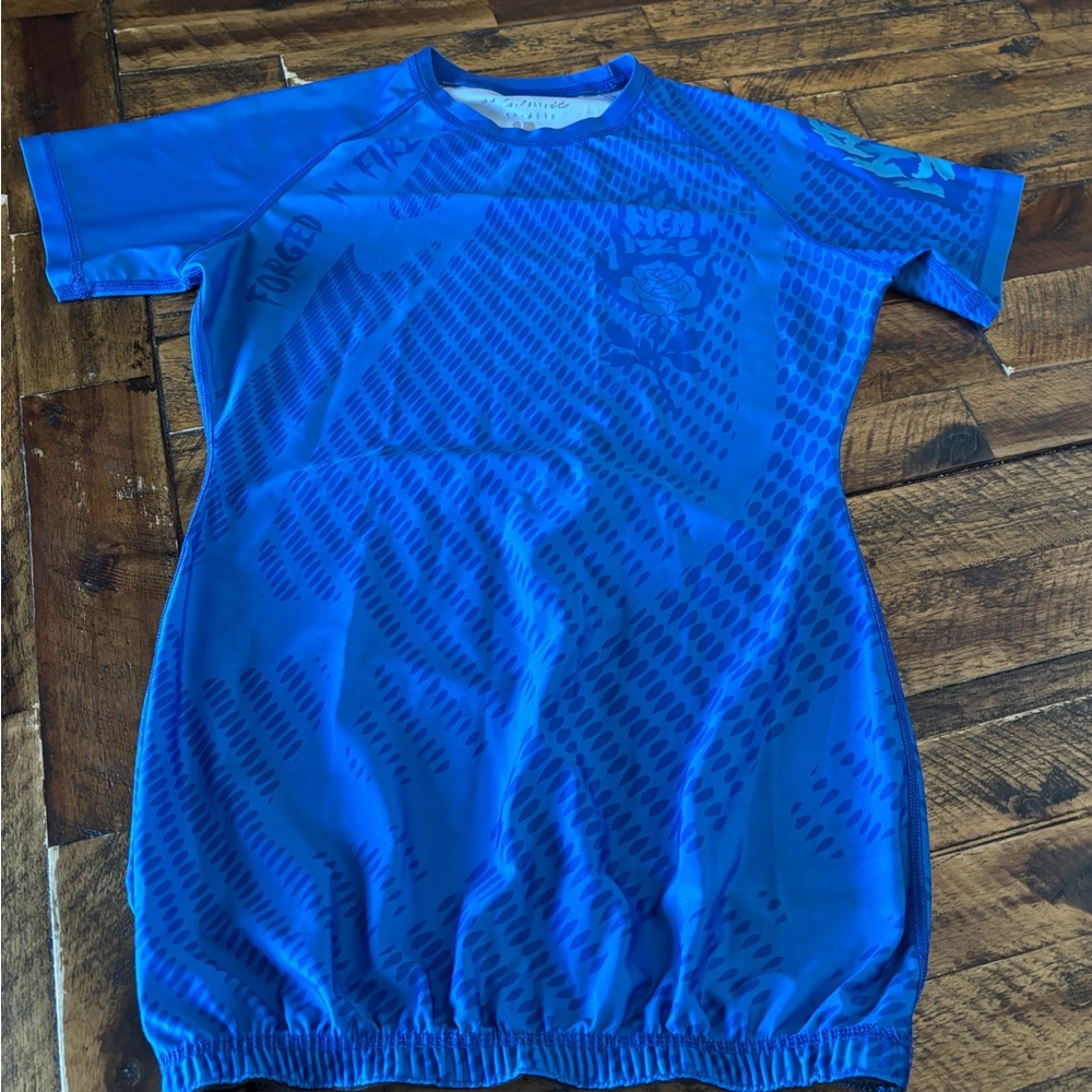 Blue Graphic Cycling Jersey